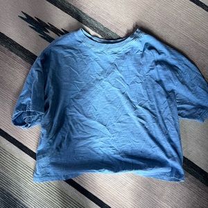 Blue crop tee